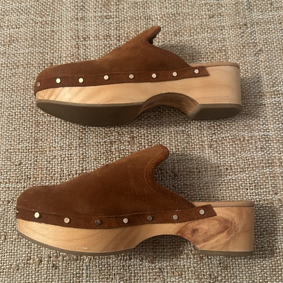 Dolce Vita Closen Wooden Clogs Brown Sz 8.5 Anthropologie - Picture 4 of 7